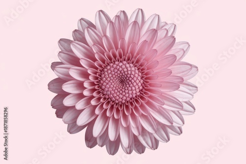 Close up of a pink gerbera daisy flower with delicate petals pink flower floral bloom