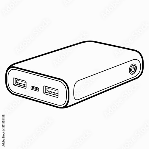 Portable Power Bank with USB Ports.