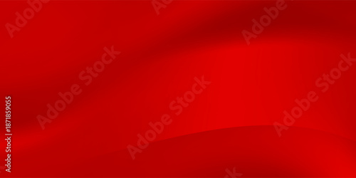 Red metal satin fabric silky wave background. Red silk abstract shapes with luxury background. Red luxurious background for celebration, ceremony, event, invitation card, advertising. Premium Vector.
