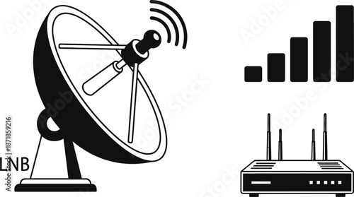 Satellite internet connection diagram