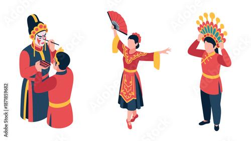 Traditional chinese theater costume and makeup: celebrating cultural heritage