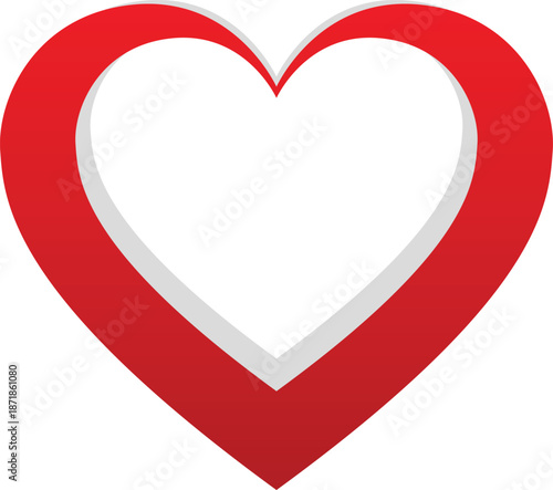 Heart shape design for love symbols, Set simple drawings heart symbols, valentines day related designs and frames, Red heart formed by Available in vector EPS format. editable vector file format.