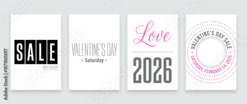 Valentine's Day Celebration Poster Set Sale