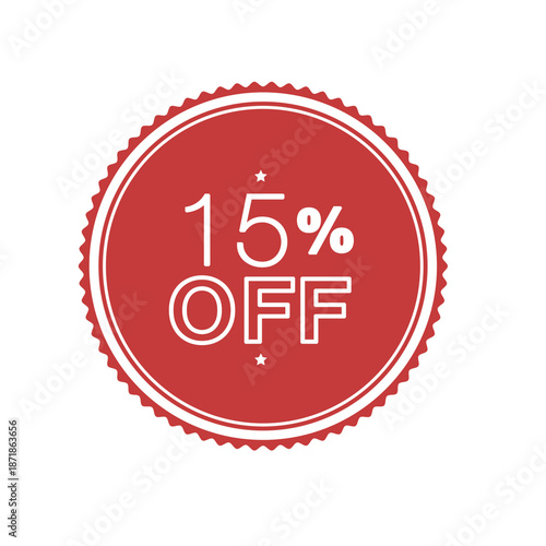 Special offer discount label with different sale percentage. 25 20 10 15 30 off with transparent background ,sale offer