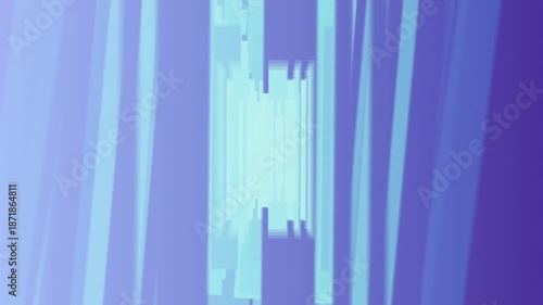 Futuristic blue light tunnel with dynamic motion