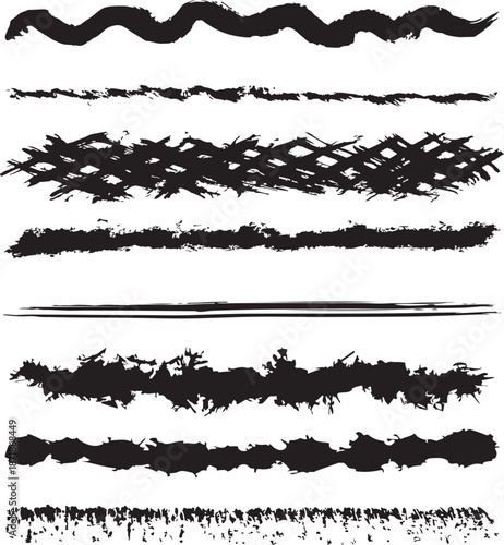 Wallpaper Mural black and white Brush strokes Photoshop Torontodigital.ca