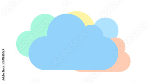 cloud computing concept on blue background