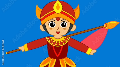 Divine radiance of the sun goddess amidst celestial symbols Vector