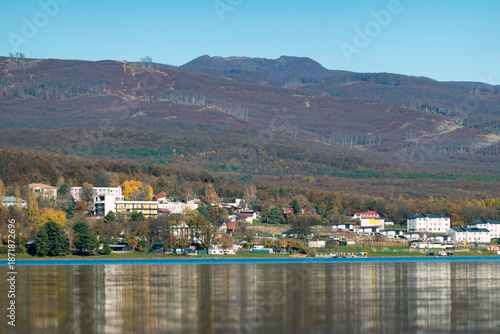 View of the Vihorlat volcanic mountain range in Slovakia from th