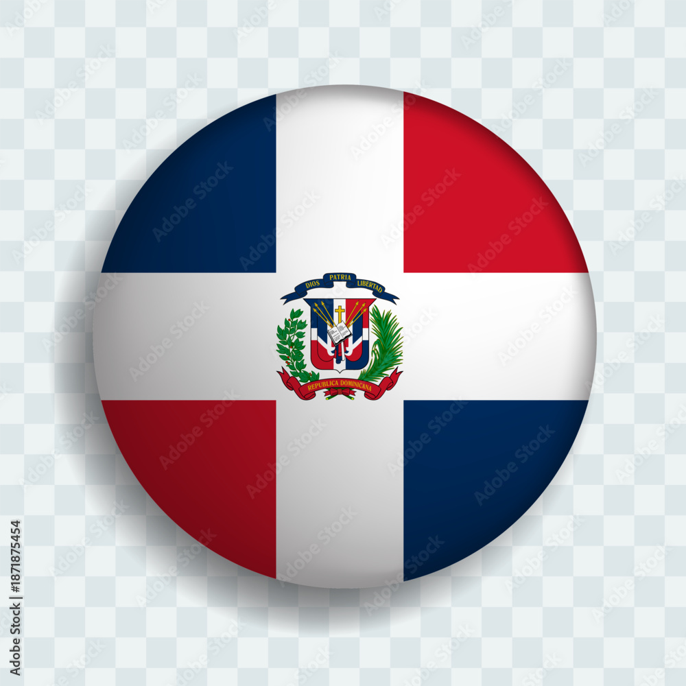 Fototapeta premium Dominican Republic round ball