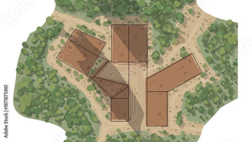 Architectural Blueprint: An overhead view of a detailed blueprint showcasing the intricate design of a modern residence, showcasing the architectural ingenuity and meticulous planning.