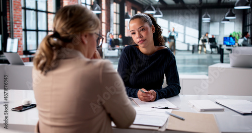 Schilderij op canvas First Employment Interview: Disciplinary Investigation In Office Meeting