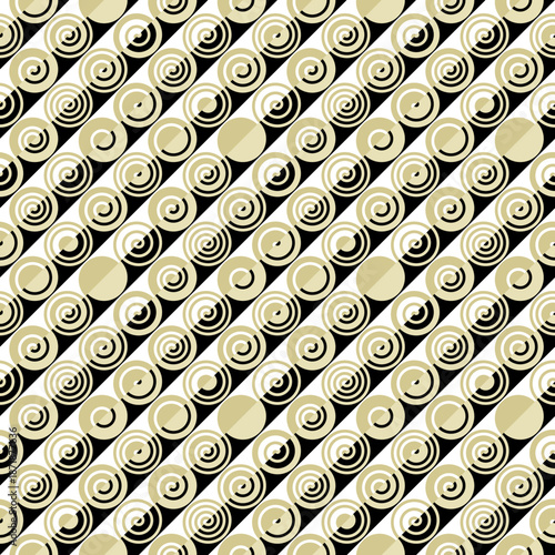 Seamless geometric pattern with circular shapes. Vector illustration.