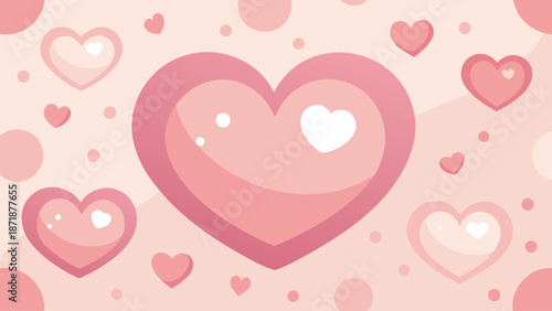 A whimsical display of intertwined hearts in soft pink hues Vector