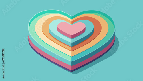 Vibrant multi-colored heart symbolizing love and unity Vector