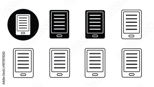 Icon set of mobile devices - Vector icon set - Glyph and solid icon set - Icon vector - Flat Design Icon - line icon set