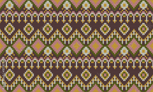 Warm and Cozy Traditional Knit Fabric with Rustic and Bohemian 