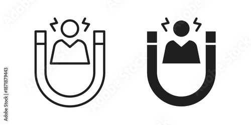 User engagement icons line and solid version, outline and filled vector design set