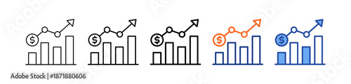 Market Trends Different Set Vector Icon
