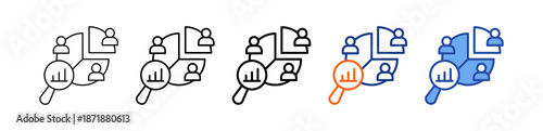 Competitor Analysis Different Set Vector Icon