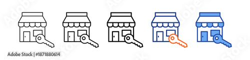 Market Entry Different Set Vector Icon