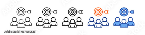 Target Audience Different Set Vector Icon