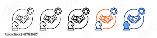 Strategic Alliance Different Set Vector Icon