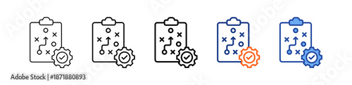 Execution Plan Different Set Vector Icon
