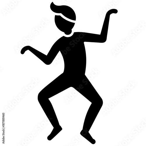 Person dancing with arms extended Vector