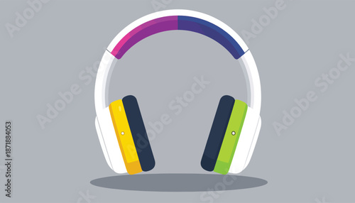 Colorful Headphones with a Modern Design for Music Listening.