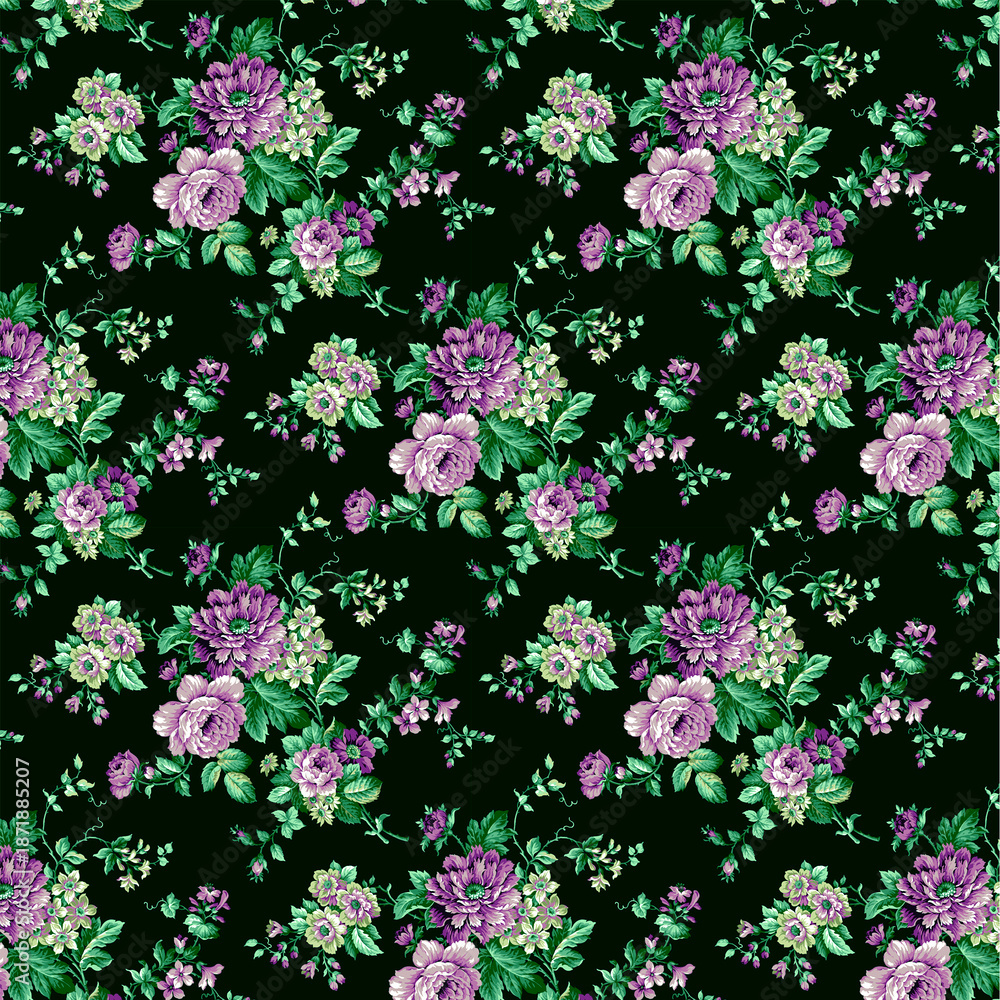 Obraz premium seamless pattern with flowers