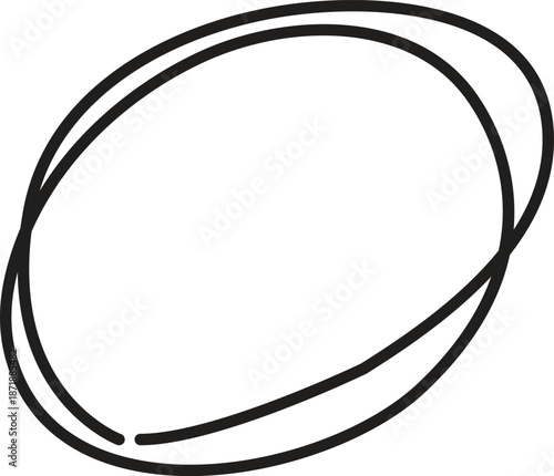 Handdrawn doodle grunge circle highlights. Charcoal pen round ovals. Marker scratch scribble inrounder. Round scrawl frames. Vector illustration