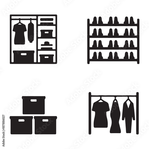 Closet organization minimalist wardrobe silhouette for clean interior
