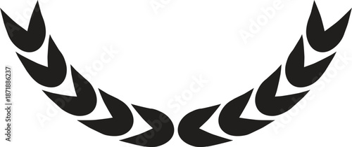 Vector laurel wreath frame icon isolated