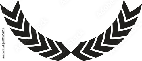 Vector laurel wreath frame icon isolated