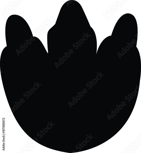 Animals footprints. Wildlife and birds tracks. Different paw prints. Black silhouette imprint icons. Bear and rabbit steps. Fauna trails with inscriptions. Vector zoo footsteps