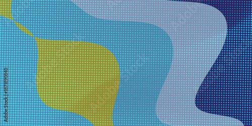 Flowing particle waves, abstract vector background, smooth flowing curved wave arrangement. Futuristic 3D mesh of dots.