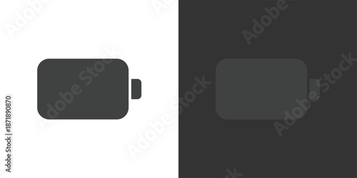 Empty Battery icon. Solid glyph series icon
