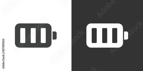 Almost Full Battery icon. Solid glyph series icon