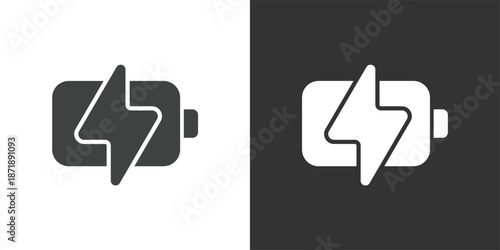 Battery Charging icon. Solid glyph series icon