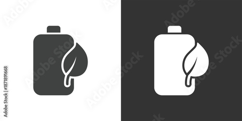 Eco-Friendly Energy icon. Solid glyph series icon