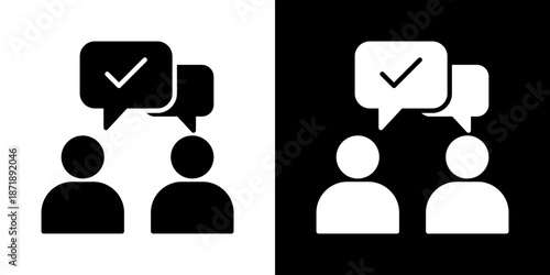 Effective Communication Icon Sheet Black And White