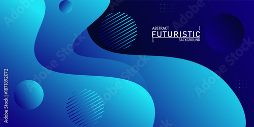 Dynamic blue wave abstract background with simple pattern design. Trendy banner concept element style. Vector eps10