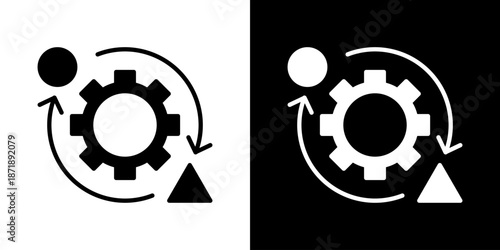 Transformation Icon Sheet Black And White