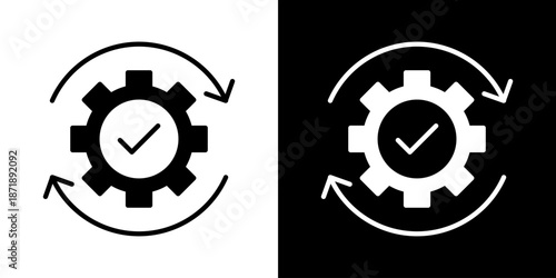 Automation Icon Sheet Black And White