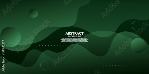 Abstract green wave pattern background. Simple and elegant banner concept element design. Trendy background style. Vector eps10