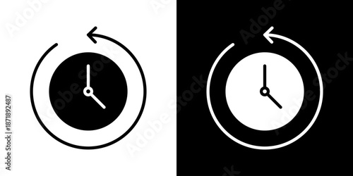 History Icon Sheet Black And White