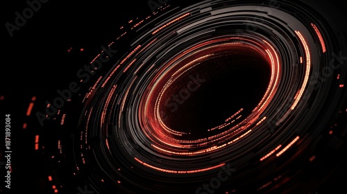 A futuristic retina scanner verifying a high level security password.
