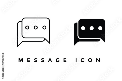 Message flat and linear icon