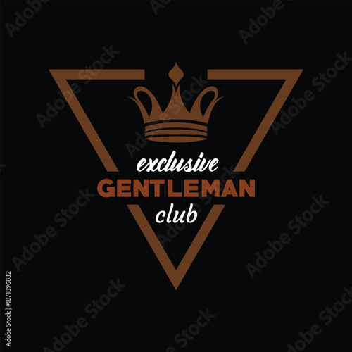 Exclusive vintage gentleman club  t shirt design